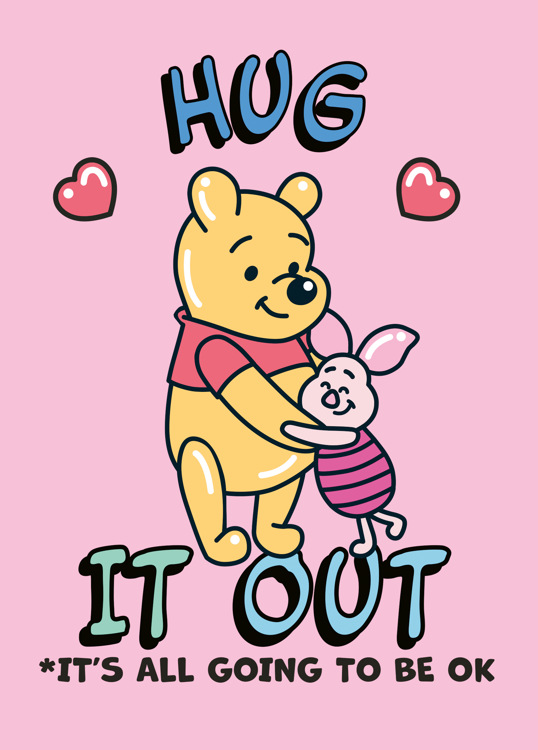 Baby Pooh And Piglet Hugging Baby Pooh And Piglet Hugging