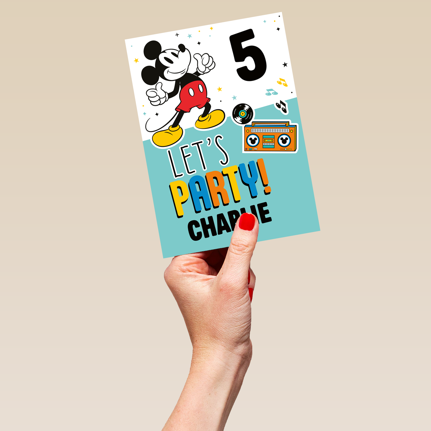 Personalised Disney Mickey Mouse Birthday Card Blue | Hallmark UK