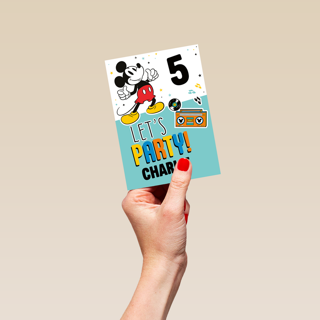 Personalised Disney Mickey Mouse Birthday Card Blue | Hallmark UK