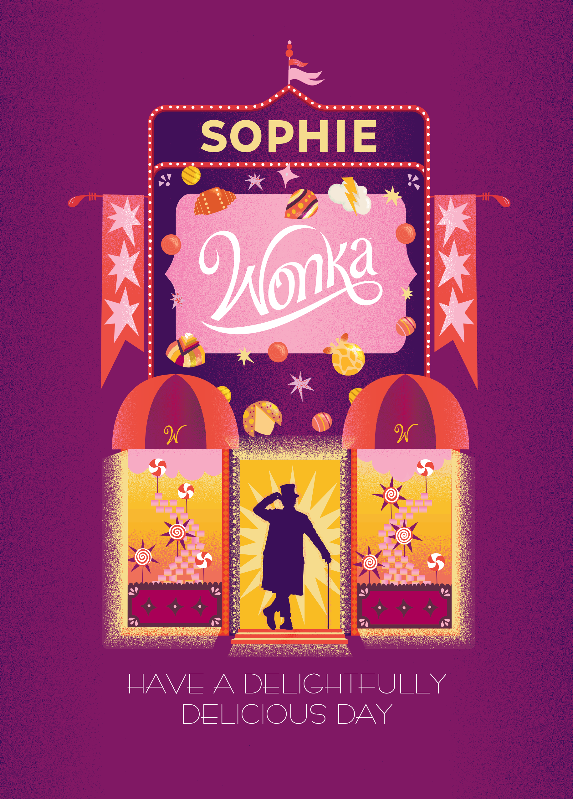 Personalised & Editable Wonka Chocolate Shop Birthday Card – Hallmark