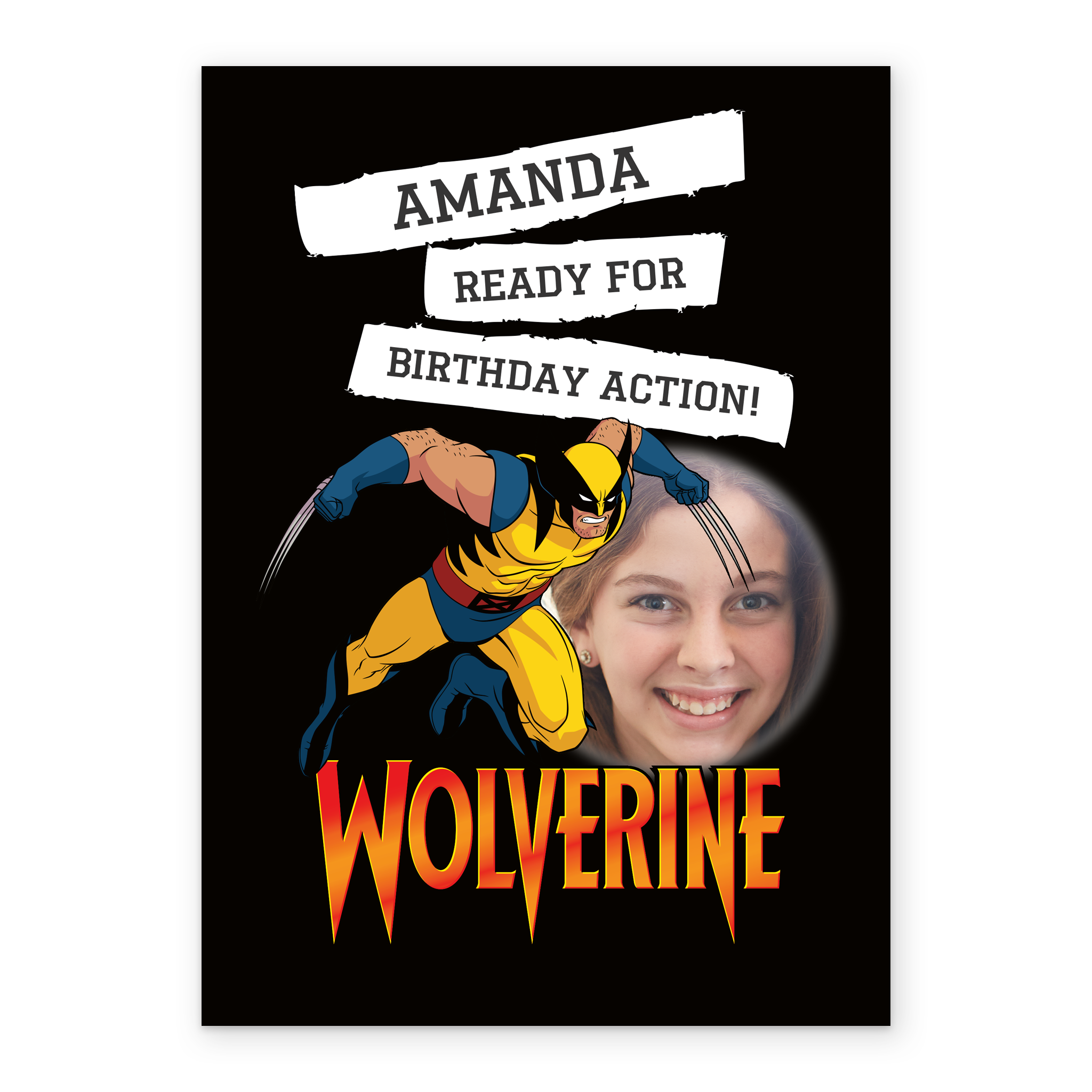 Personalised Photo Upload X-MEN Wolverine Birthday Card | Hallmark UK
