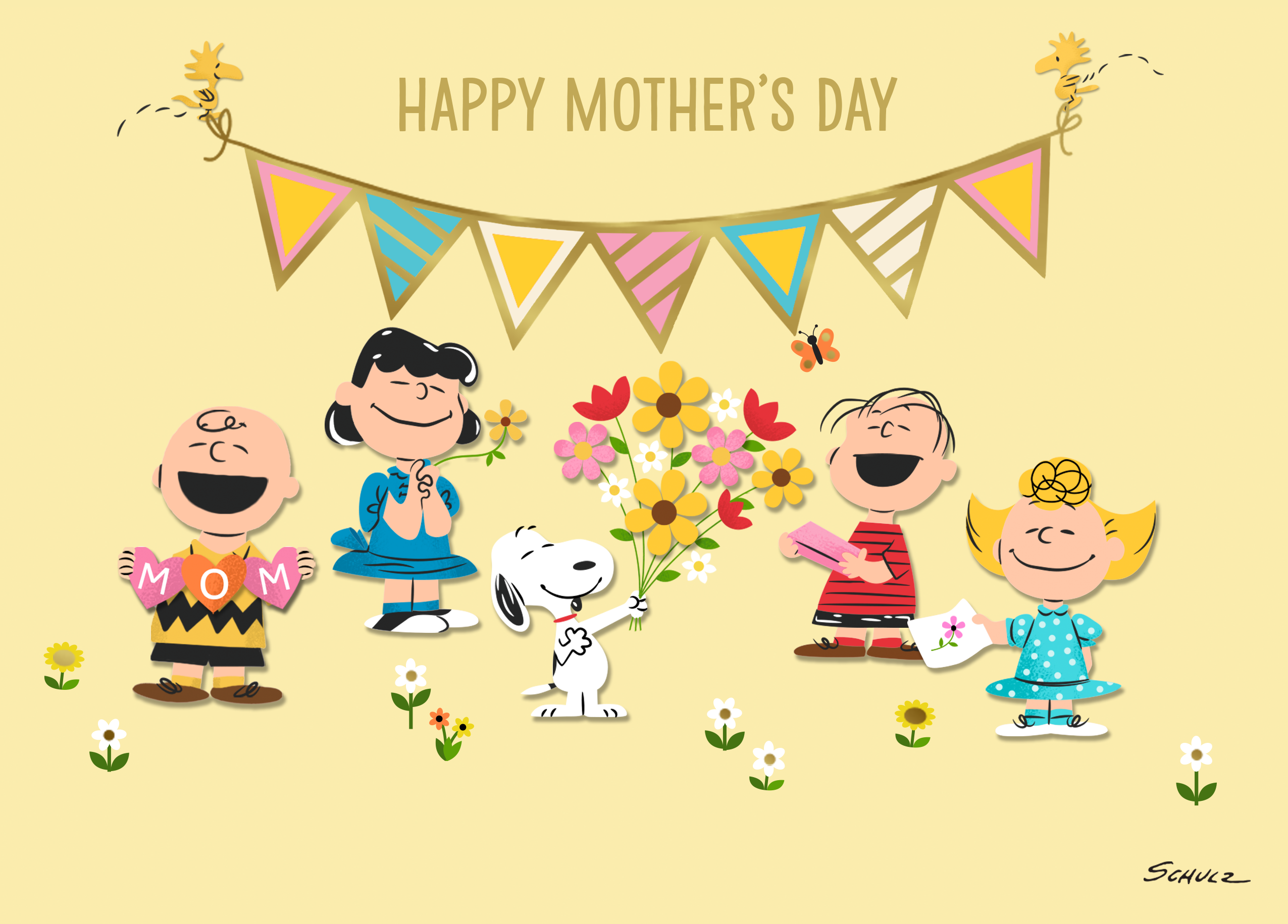 Personalised & Editable PEANUTS™ Gang Mother's Day Card Hallmark UK