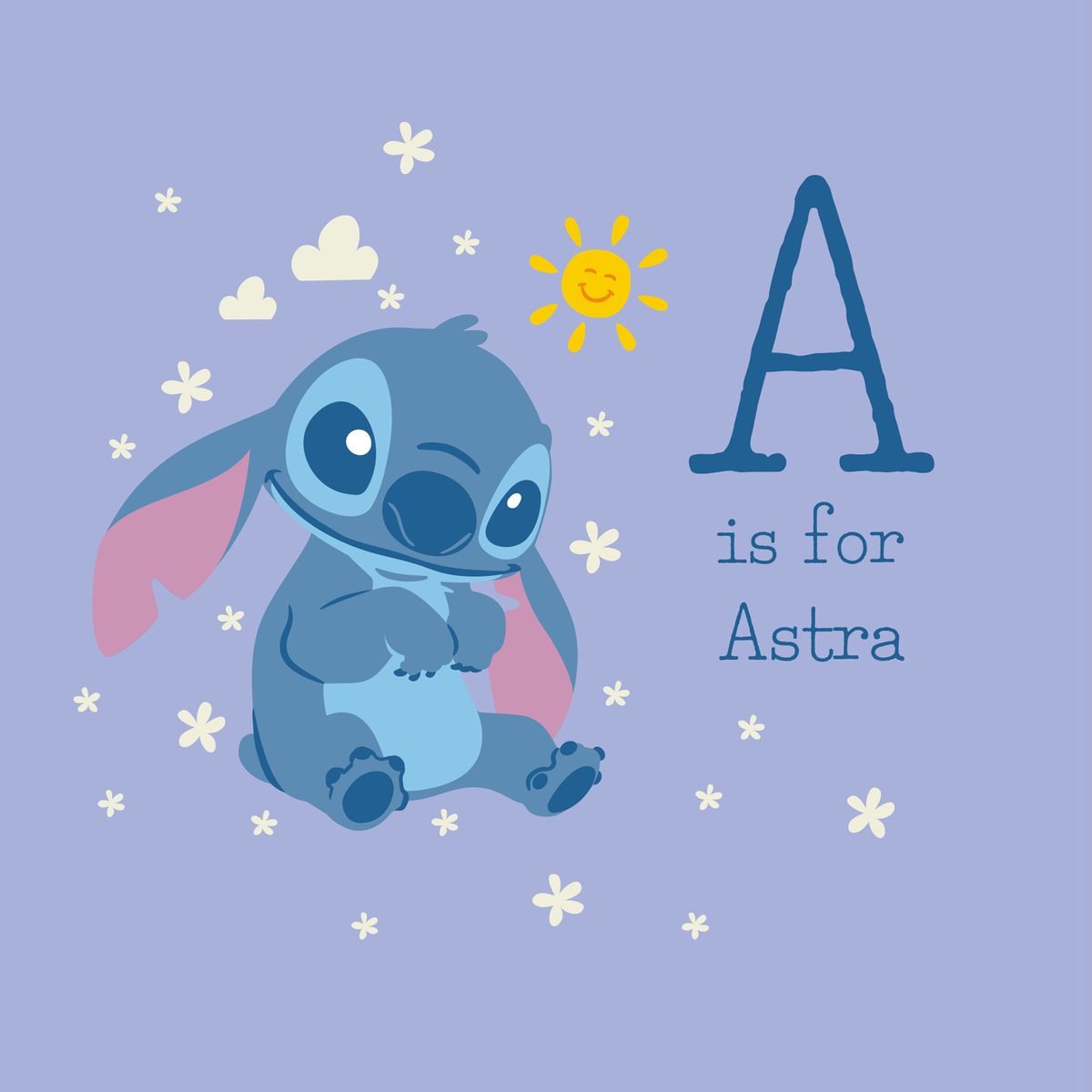 Personalised Editable Lilo & Stitch Initial Blank Card | Hallmark UK