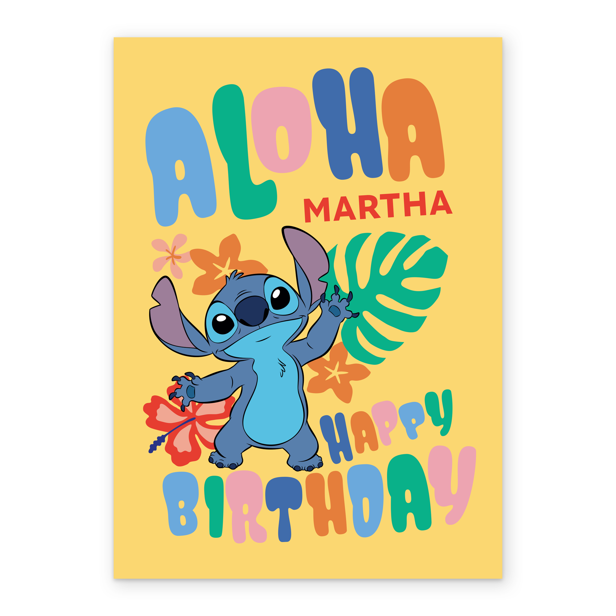 Personalised Editable Lilo Stitch Aloha Birthday Card Hallmark UK personalised-editable-lilo-stitch-aloha-birthday-card-hallmark-uk