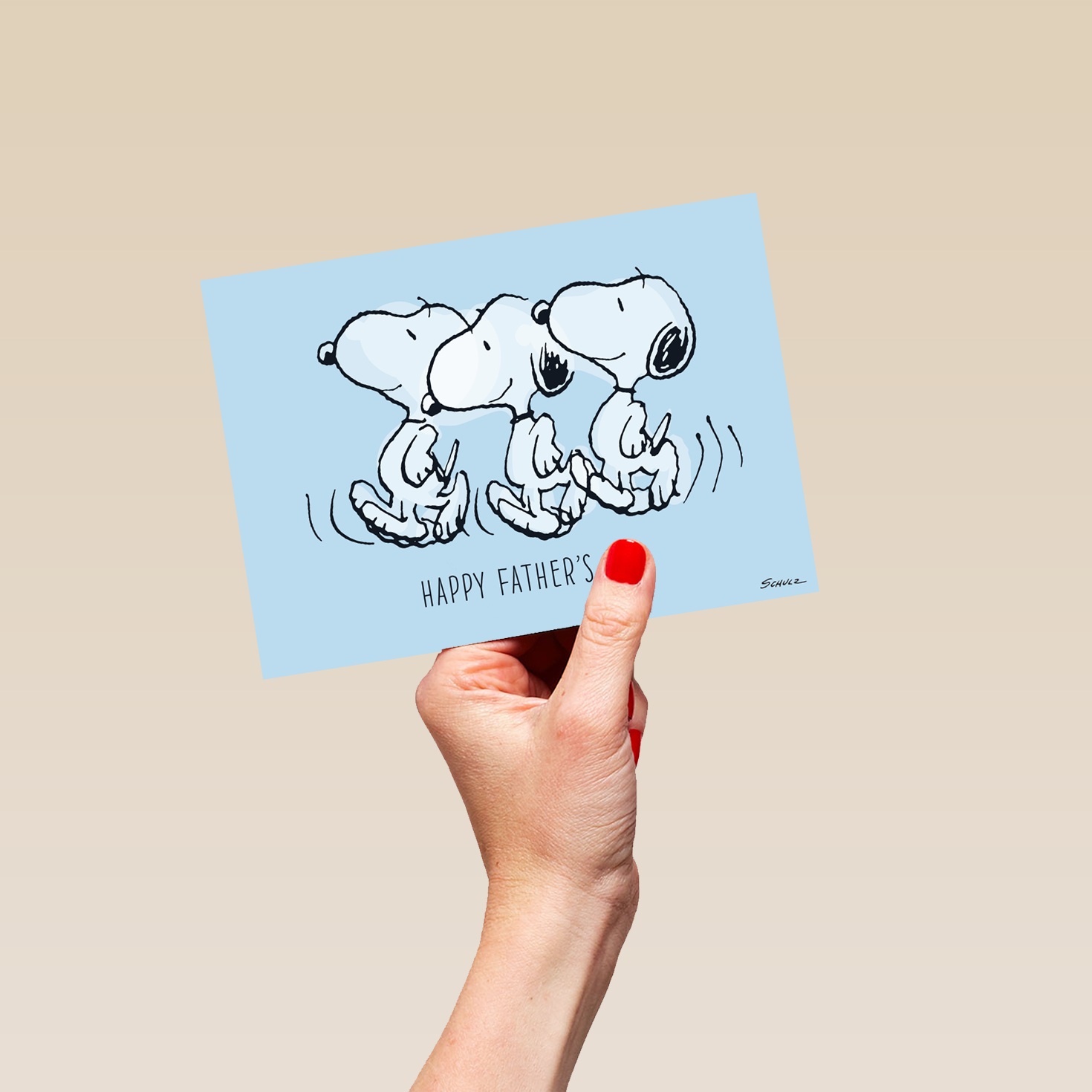 Personalised Editable Blue SNOOPY Father s Day Card Hallmark UK Personalised editable blue snoopy father s day card hallmark uk