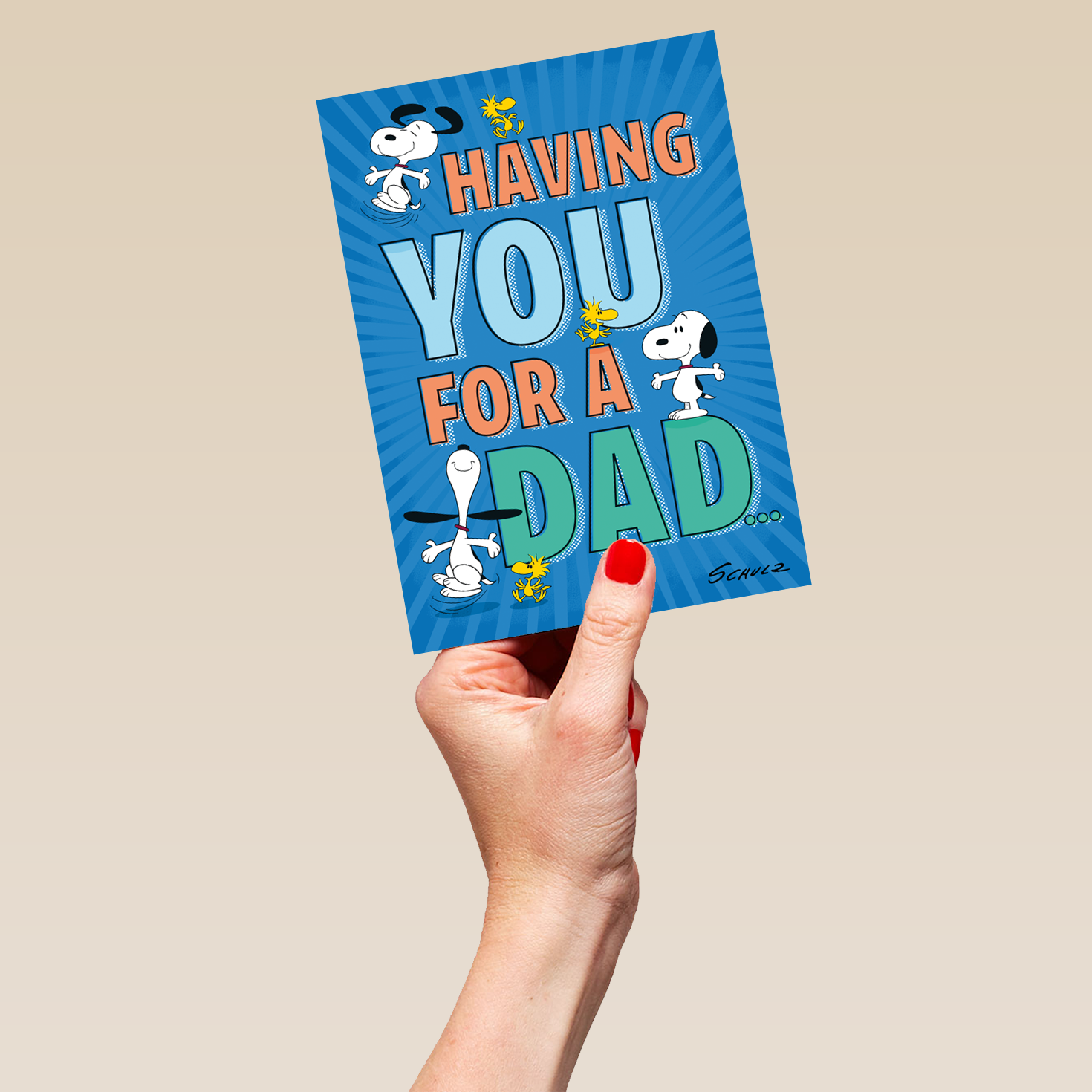 Personalised SNOOPY & WOODSTOCK Father's Day Card Dad | Hallmark UK