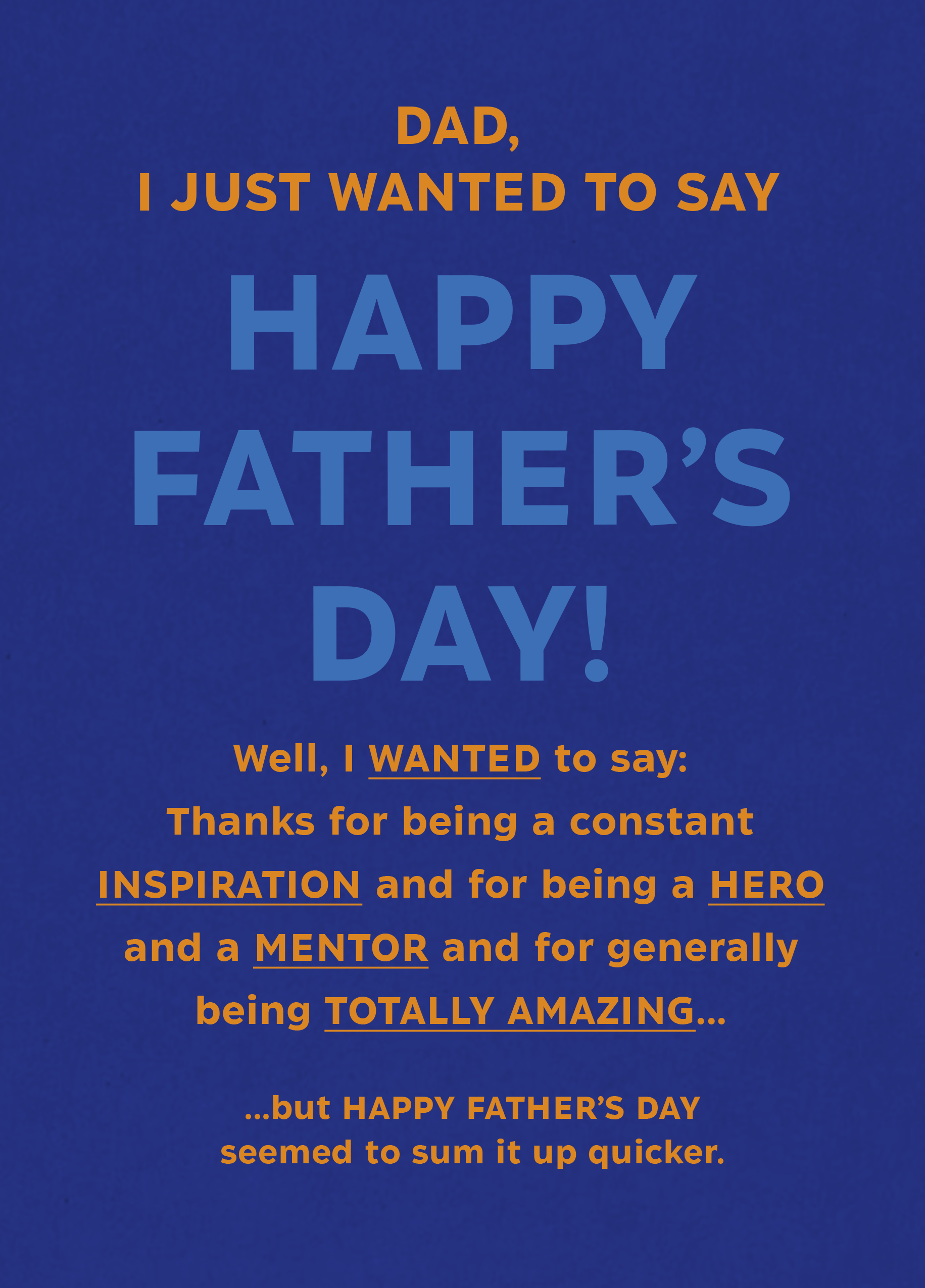 Personalised Editable Heartfelt Script Father's Day Card | Hallmark UK