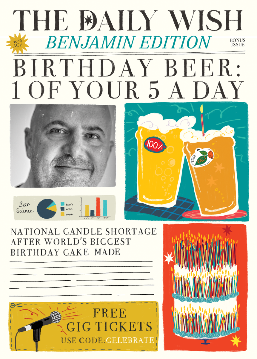 Personalised Photo Upload Newspaper Beer Birthday Card Hallmark UK Personalised photo upload newspaper beer birthday card hallmark uk