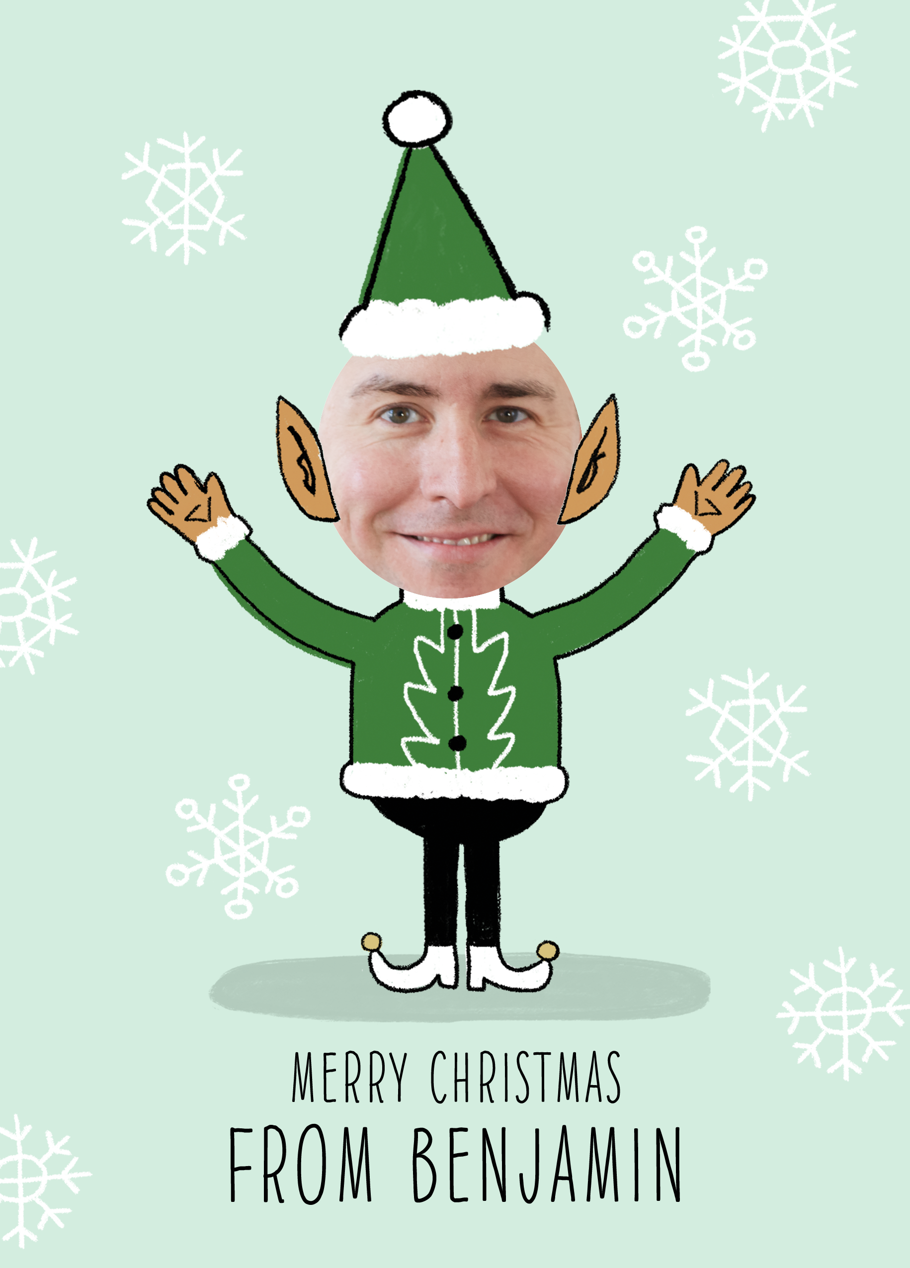 F3008337 hero 82bb4bb6 2bac 4bcf 82ac 815ae1ba2d19 personalised photo upload editable funny elf christmas card | hallmark