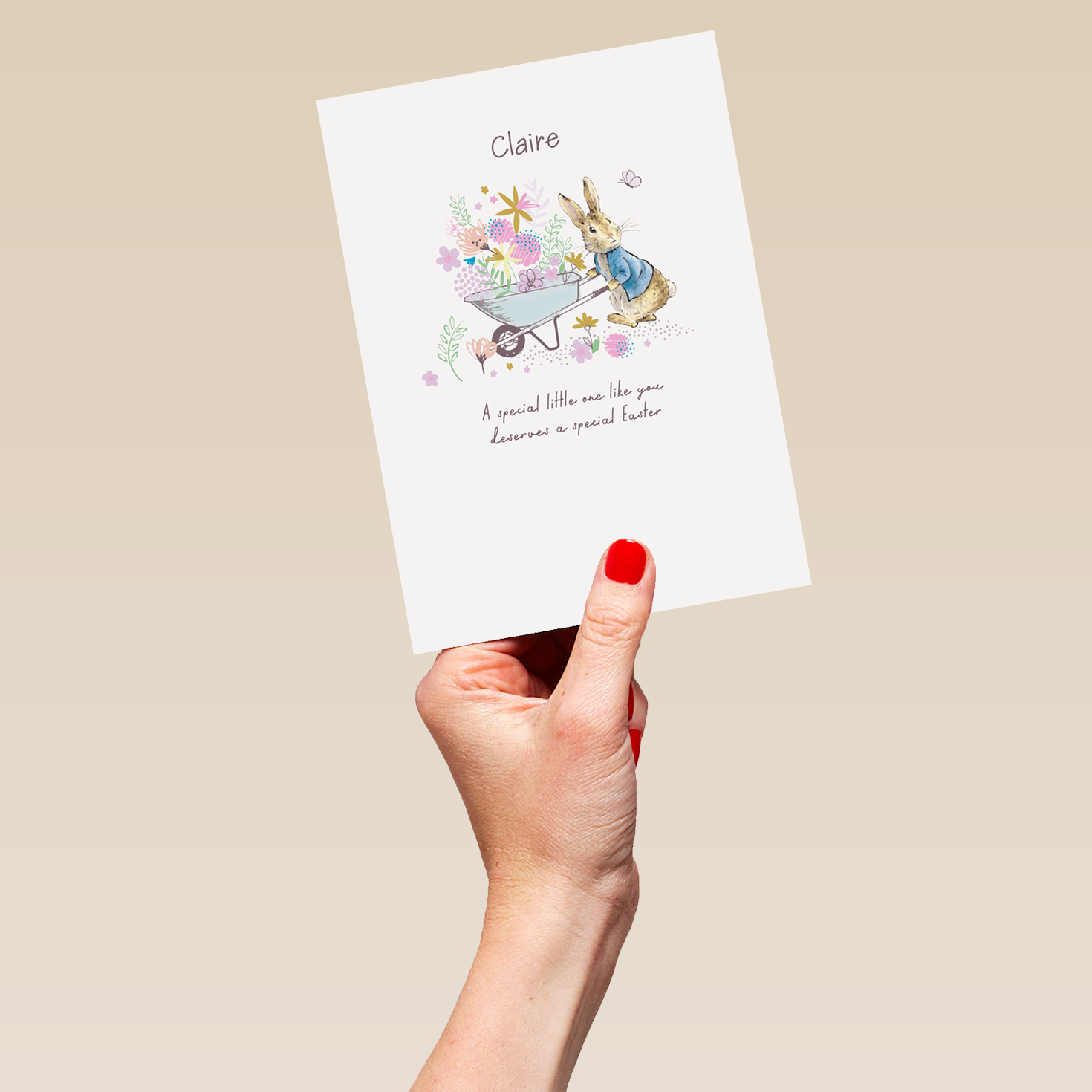 Peter Rabbit Wheelbarrow Drawing Personalised Peter Rabbit™ & Wheelbarrow Easter Card | Hallmark