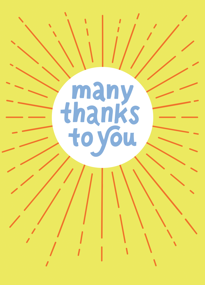 Personalised 'Many Thanks' Thank You Card | Hallmark