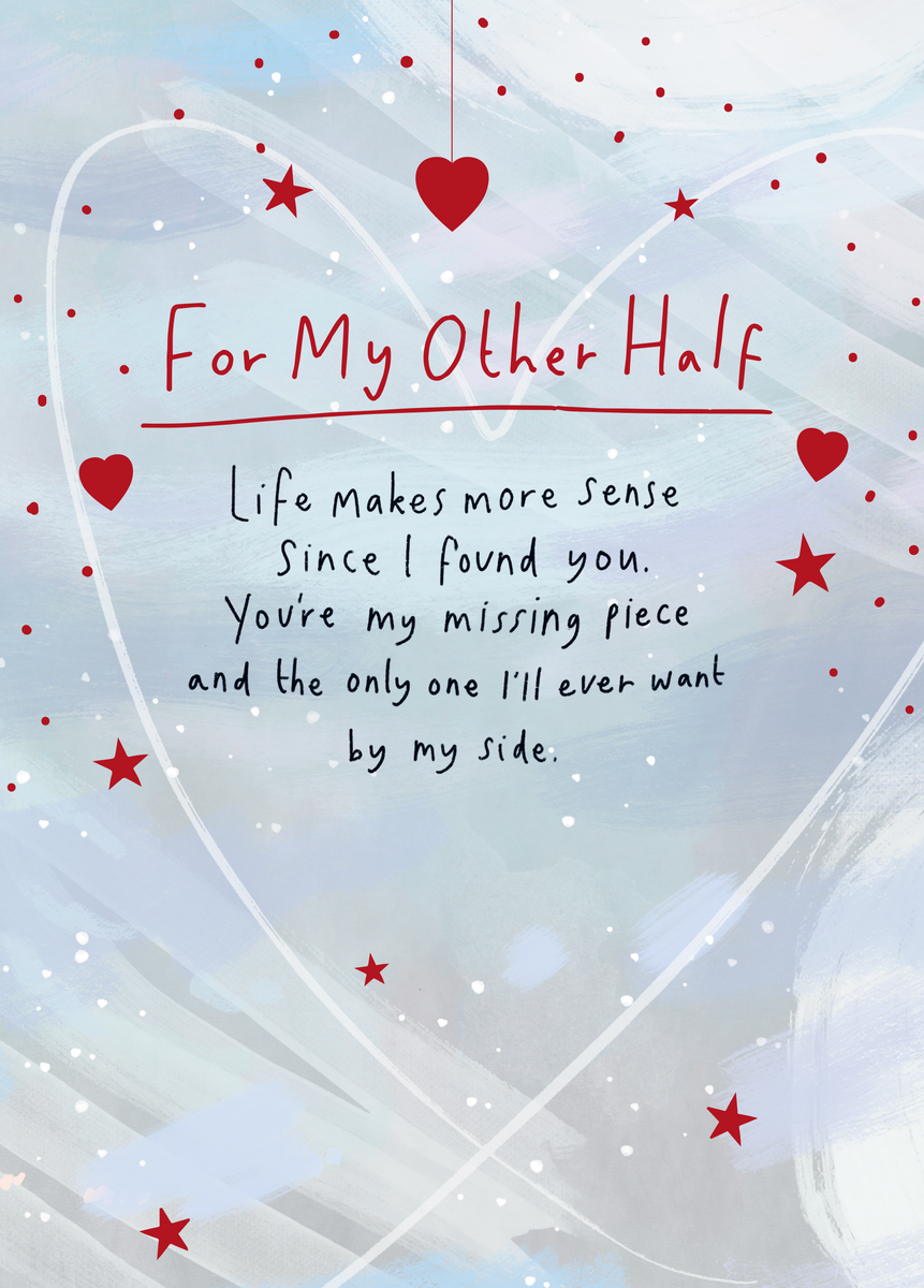 Personalised Other Half Heartfelt Valentine Card | Hallmark