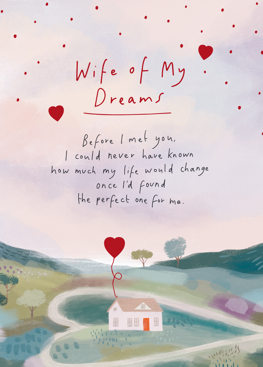 Personalised Wife of My Dreams Heartfelt Valentine Card | Hallmark