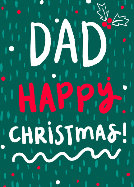 Daddy Christmas Card - Love You To The North Pole And Back, Dad, Cute, Happy Christmas, Holiday Card, Personalised Card, From Son, Daughter - View #5