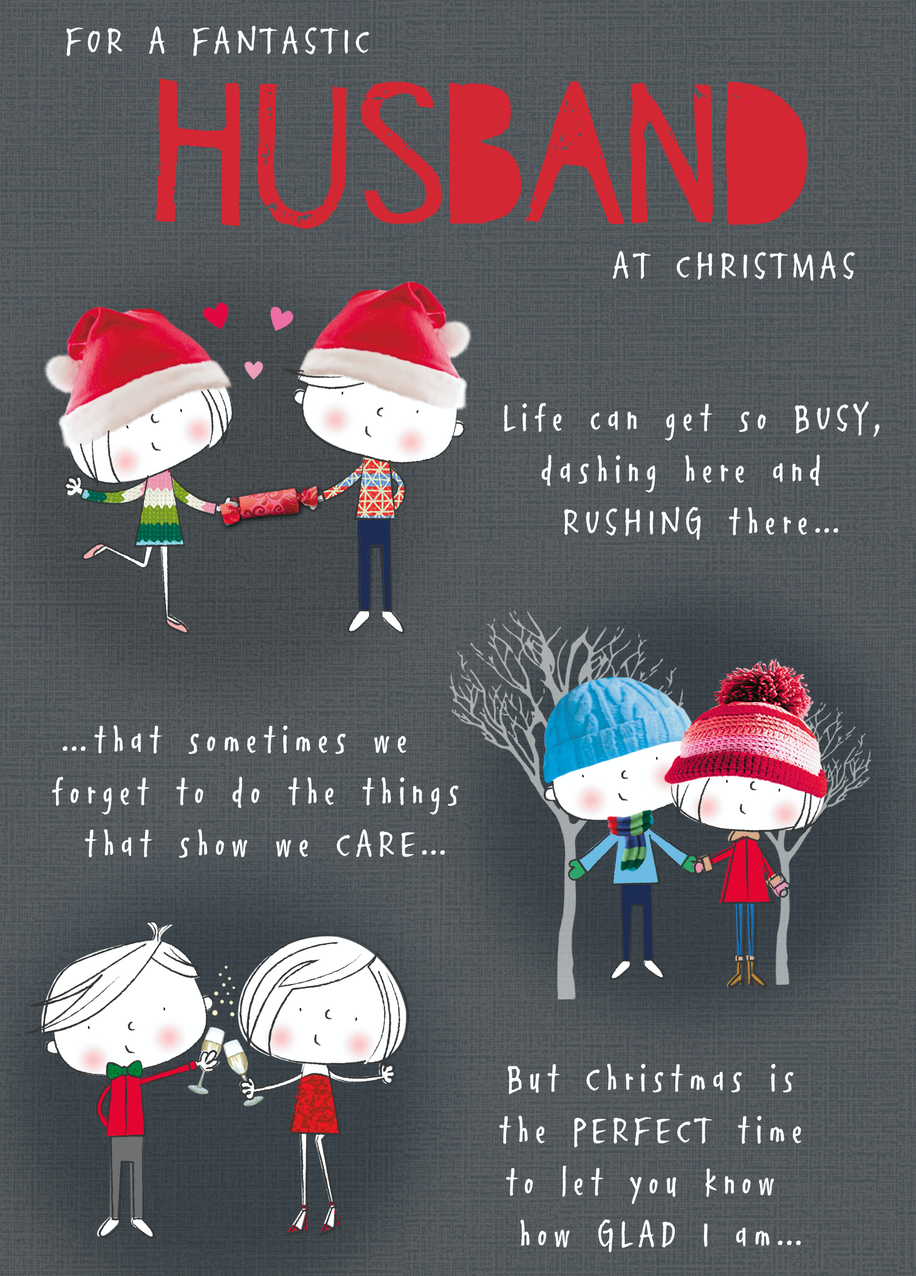 Personalised To A Fantastic Husband Christmas Card Hallmark