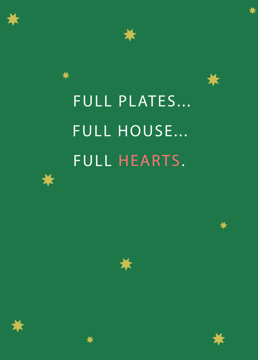 Personalised Full Plates At Christmas Card Hallmark