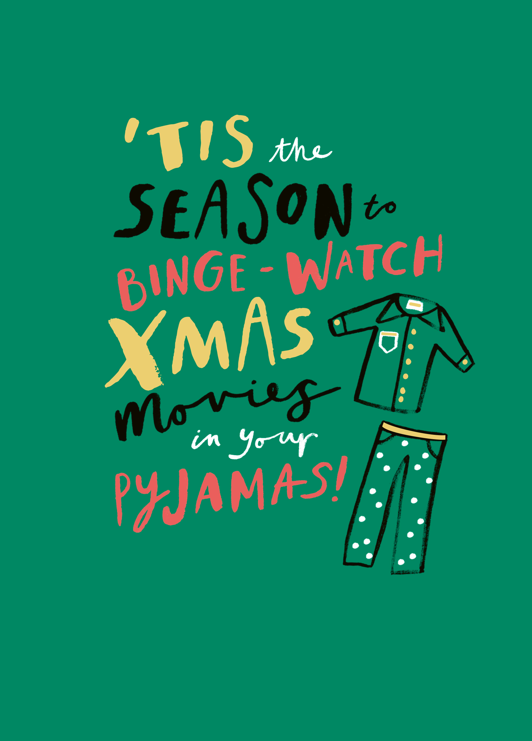 Personalised Christmas Movies And Pyjamas Card – Hallmark