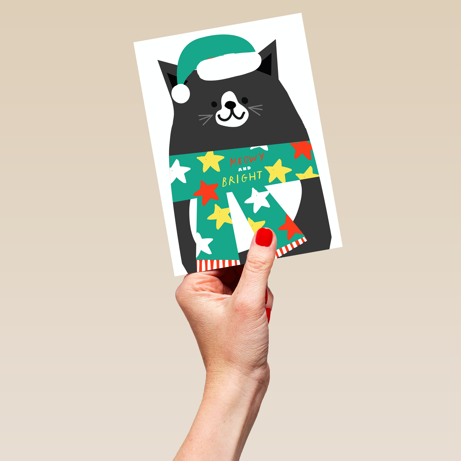 Hallmark Lucky Cat Kerst Ornament - Gelukskat Versiering Voor Kerstboom, Uitgave 2024