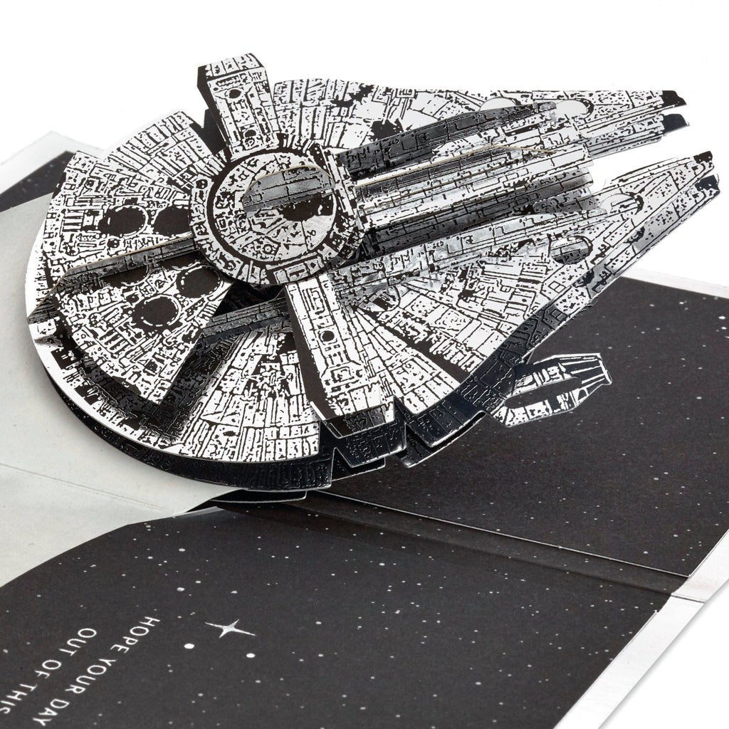 Any Occasion, Birthday Card - 3D Pop-Up Star Wars™ Millennium Falcon Design