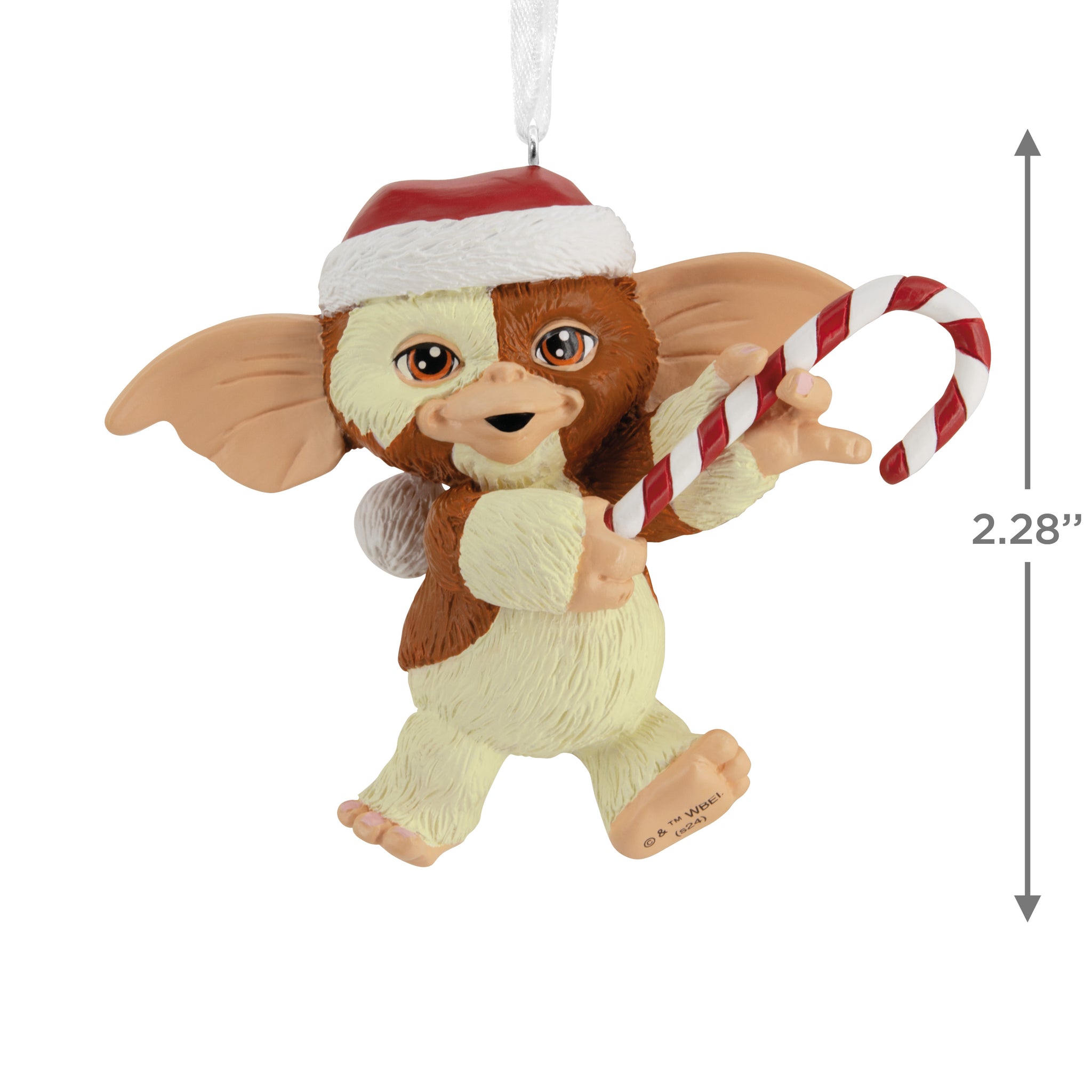 Collectable Gremlins Christmas Gizmo the Mogwai with Candy Cane