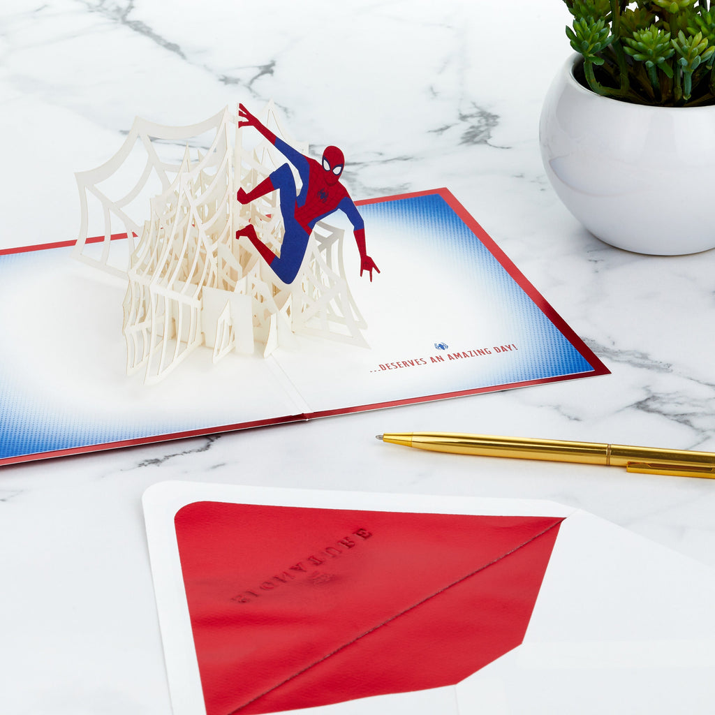 Any Occasion, Birthday Card - 3D Pop-Up MARVEL Spider-Man Design