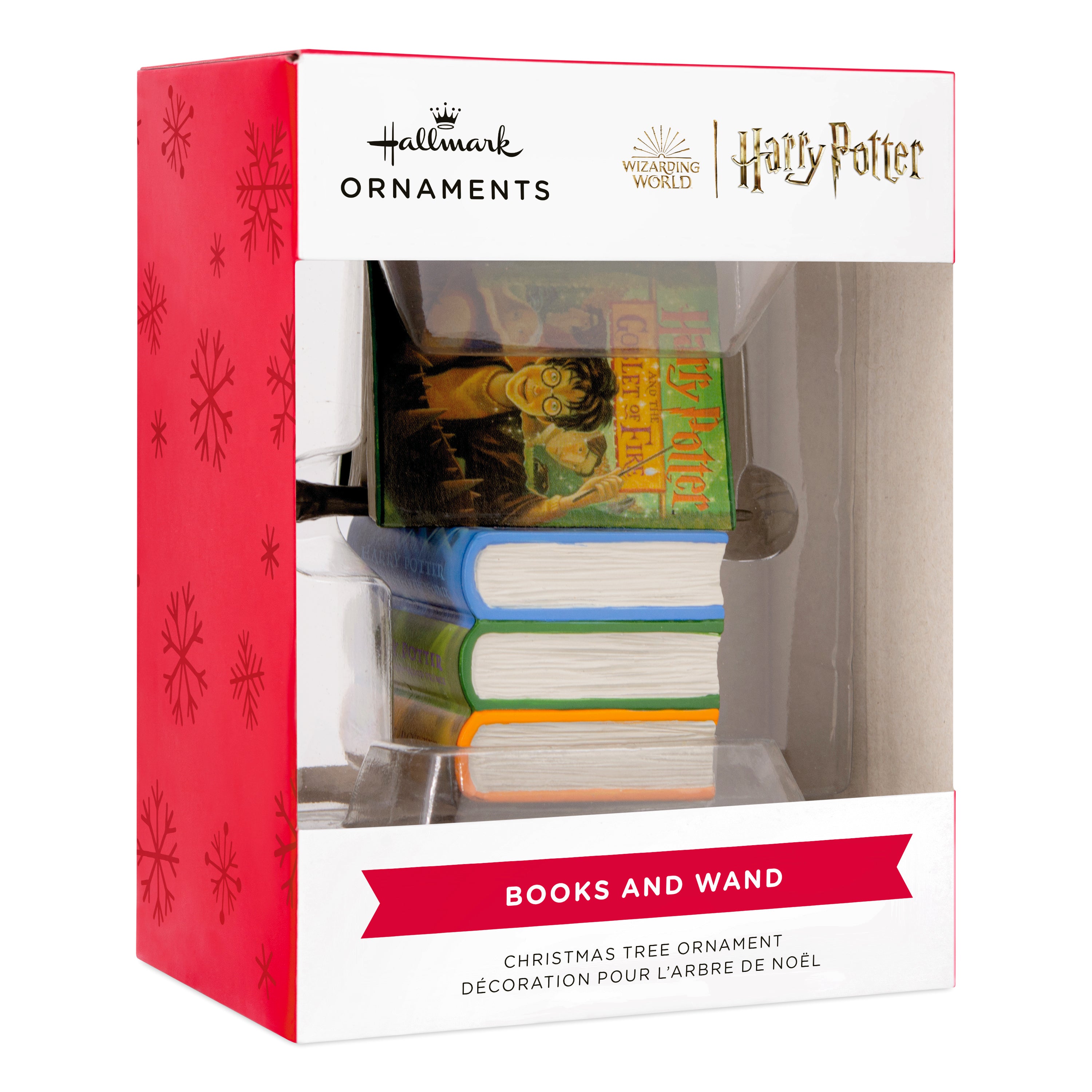 Hallmark Book Stack Collectable Harry Potter™ - Book Stack and Wand Ornament – Hallmark