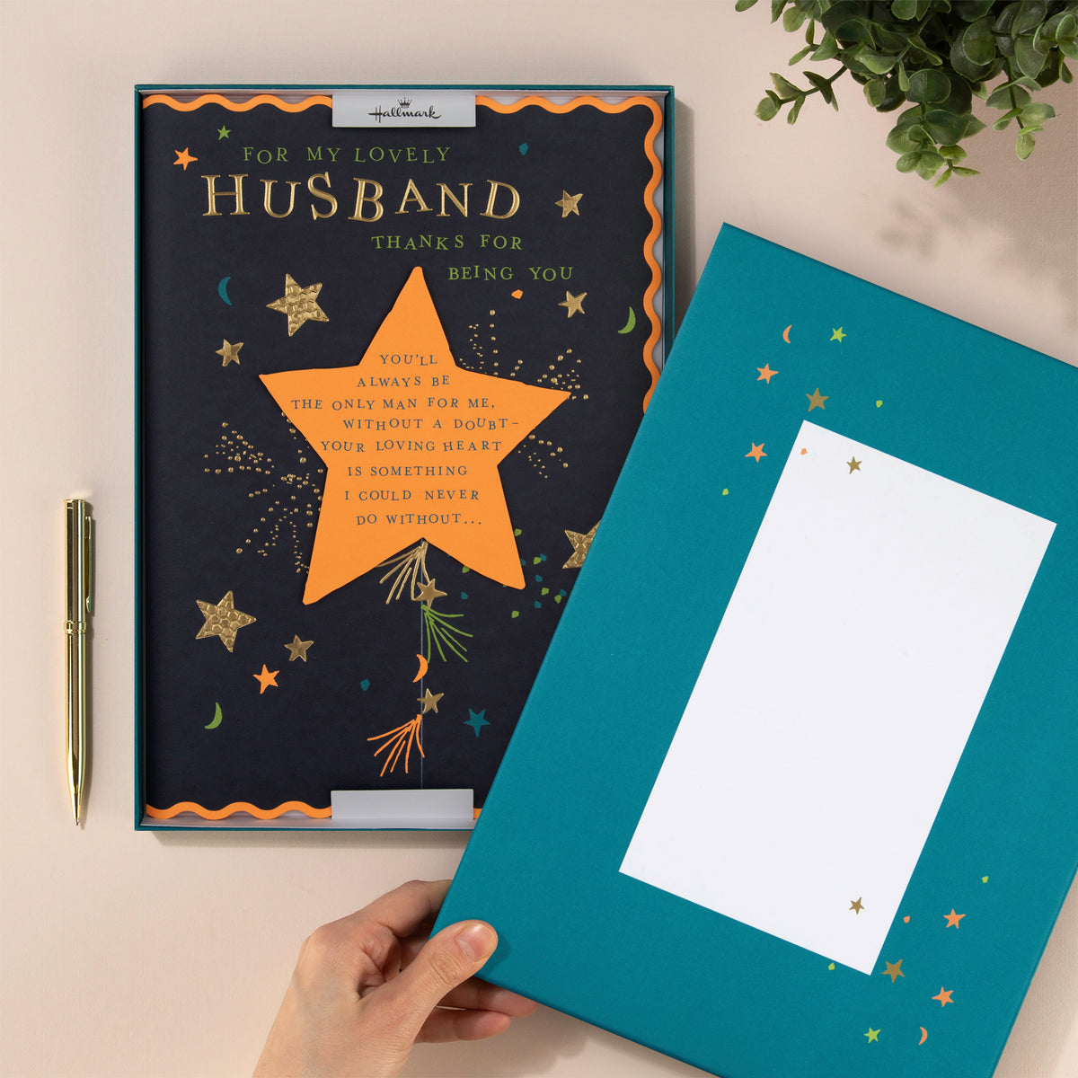 Luxury Boxed Graphic Star Design Card for Husband | Hallmark