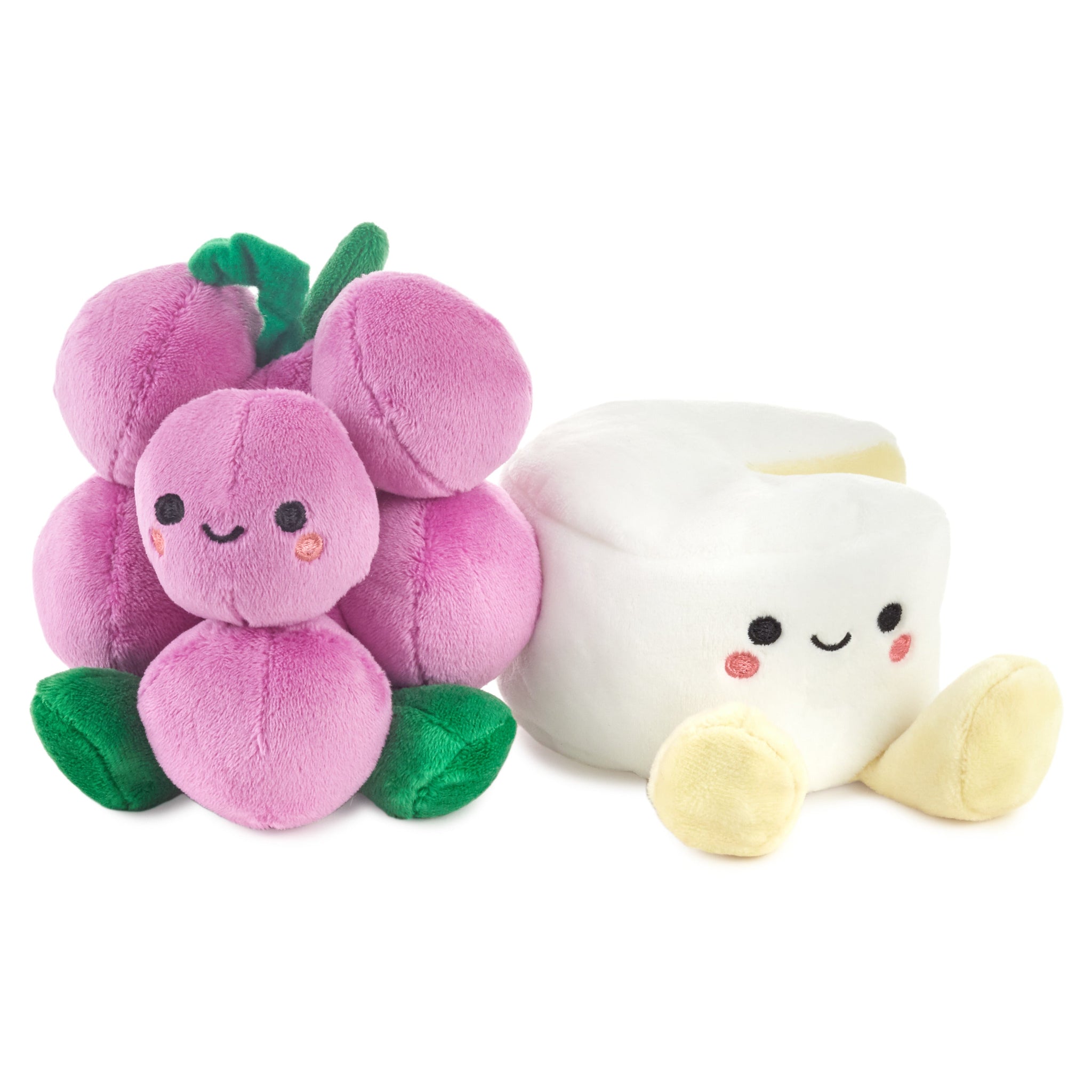 Better Together Grapes & Brie Magnetic Soft Toy Pair | Hallmark UK