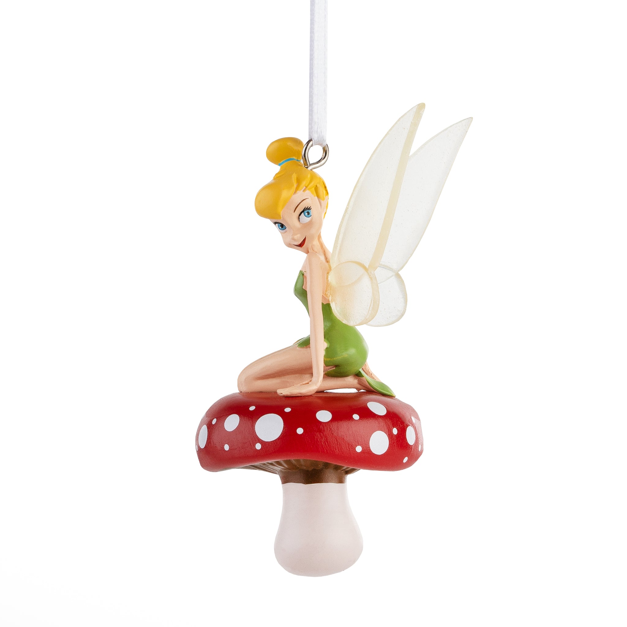 未使用 Disney Tinkerbell Spinning Ornament Tinker Bell on Toadstool Ornament | Disney | Hallmark UK