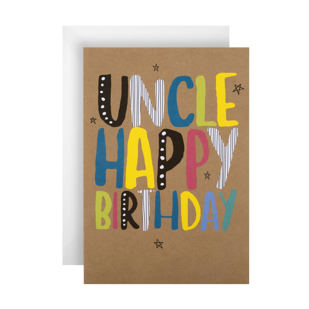 Birthday Card for Uncle from Hallmark - Fun Text Design