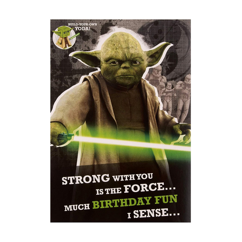 Birthday Card - Fun Star Wars™ Build-Your-Own Yoda Design