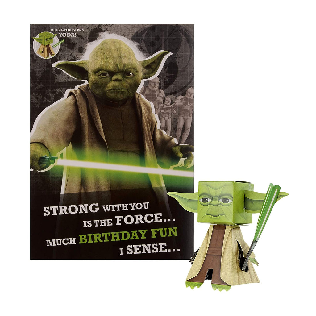 Birthday Card - Fun Star Wars™ Build-Your-Own Yoda Design