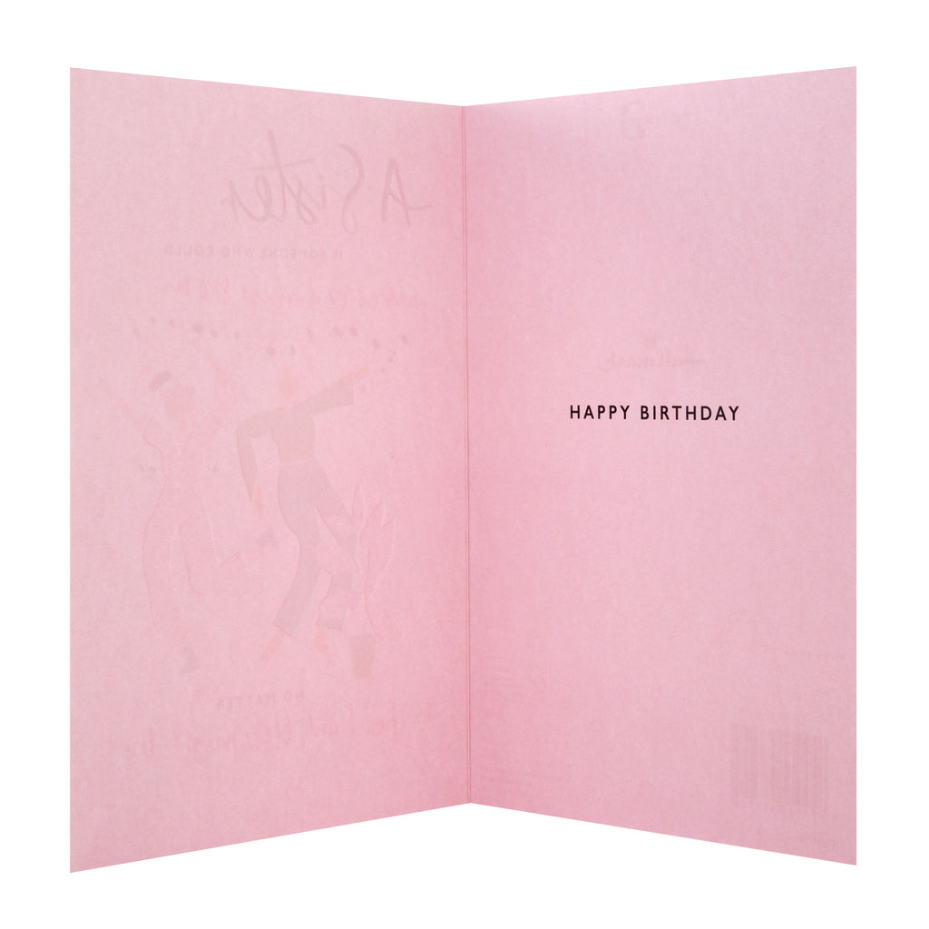 Birthday Card for Sister - Contemporary Illustrated Design