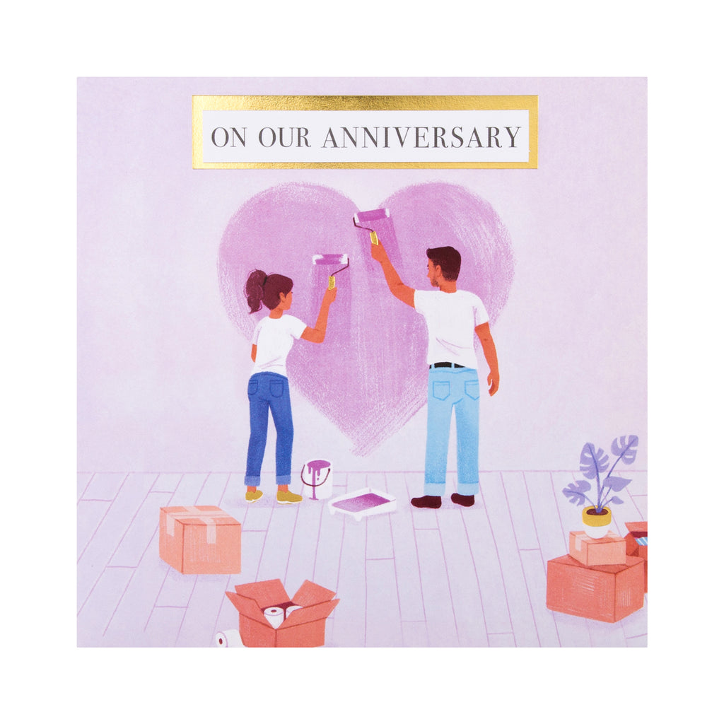 Our Anniversary Card - Contemporary Illustrated Design