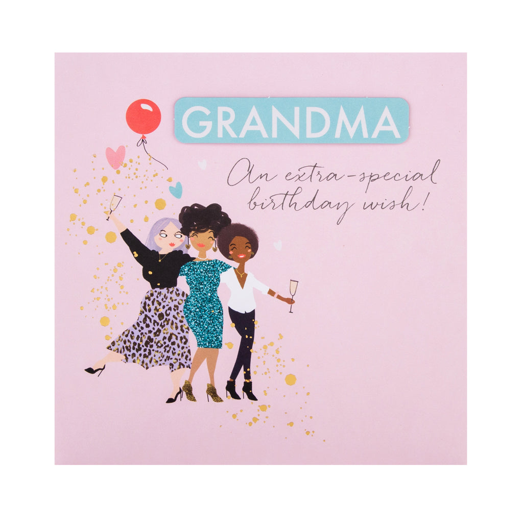 Birthday Card for Grandma - Contemporary Illustrated Design