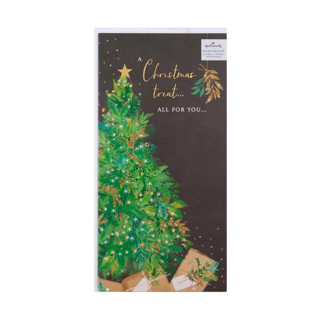 Christmas Money Wallet Pack - 2 Card in 1 Classic Seasonal Design