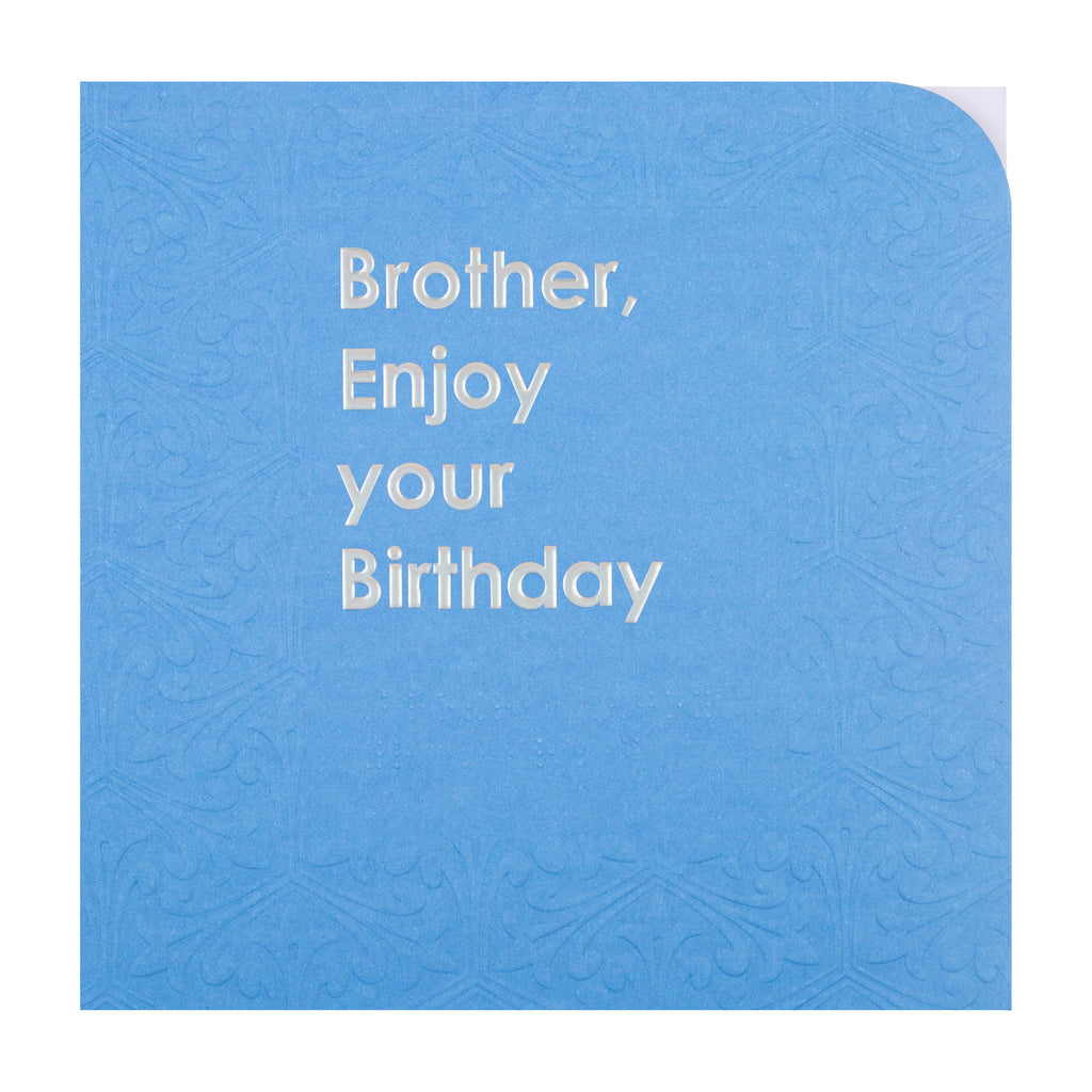 Birthday Card for Brother- Contemporary Patterned Braille Design – Hallmark