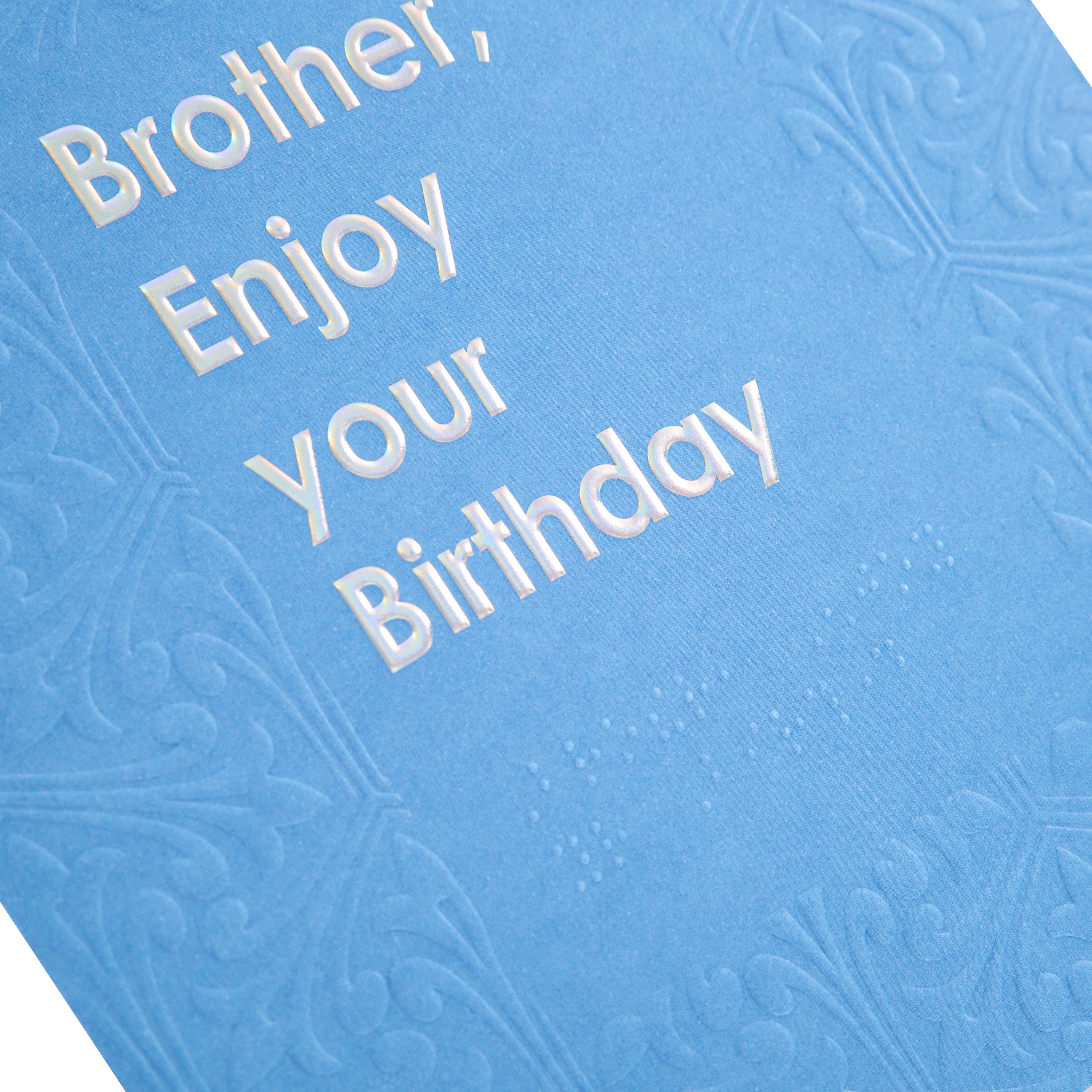 Birthday Card for Brother- Contemporary Patterned Braille Design – Hallmark