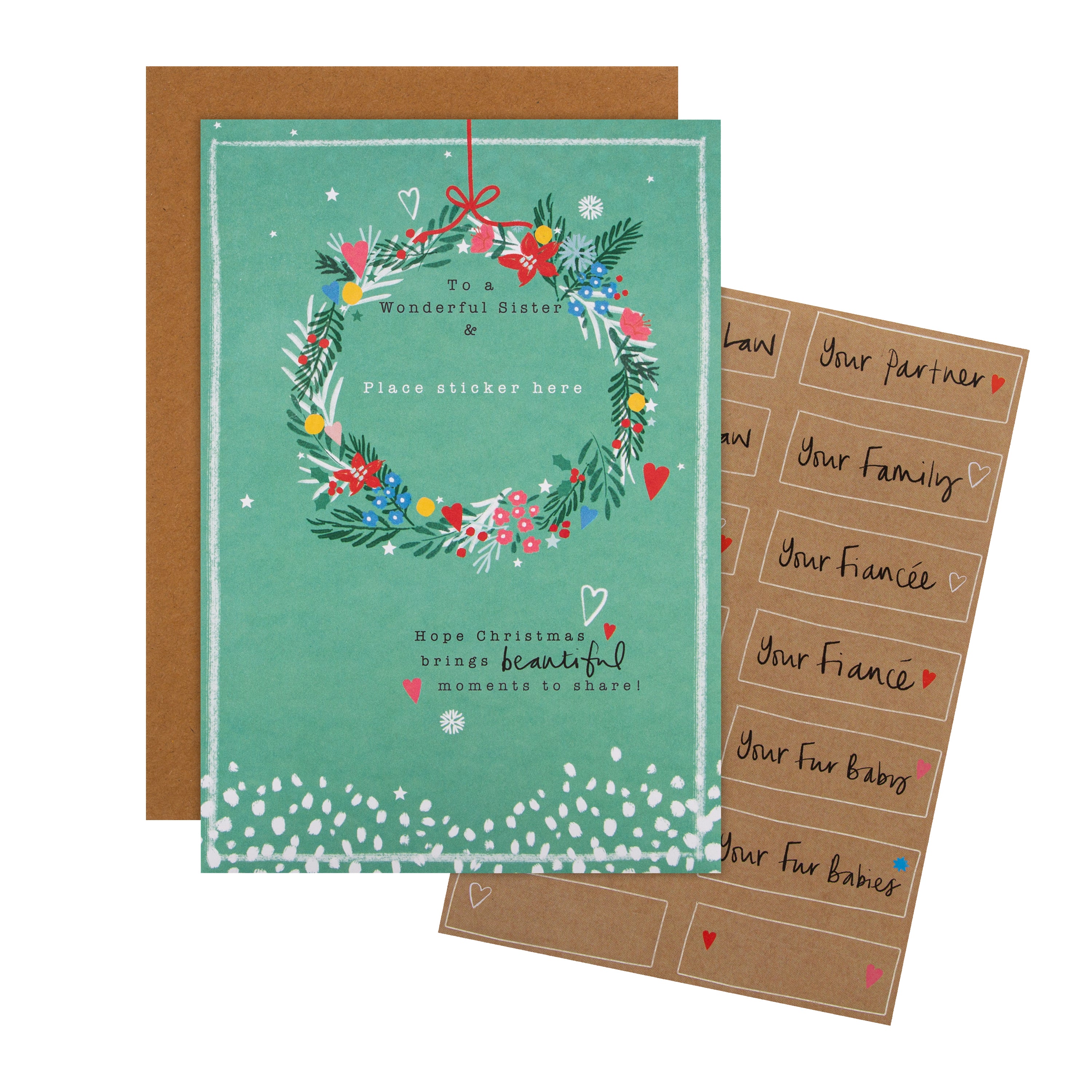 Christmas Card Sister others Personalisable Sticker Design
