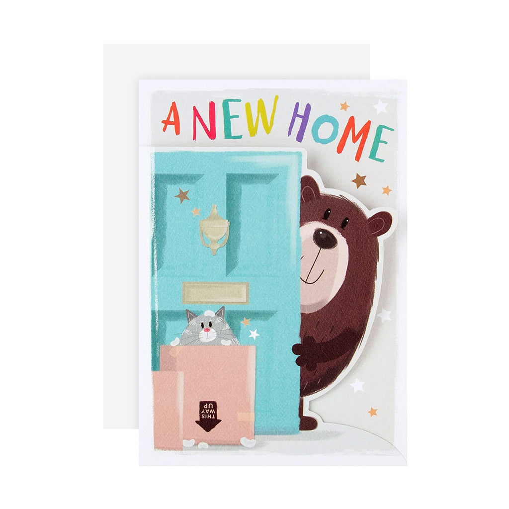 New Home Congratulations Card - Cute 'All About Gus' Design