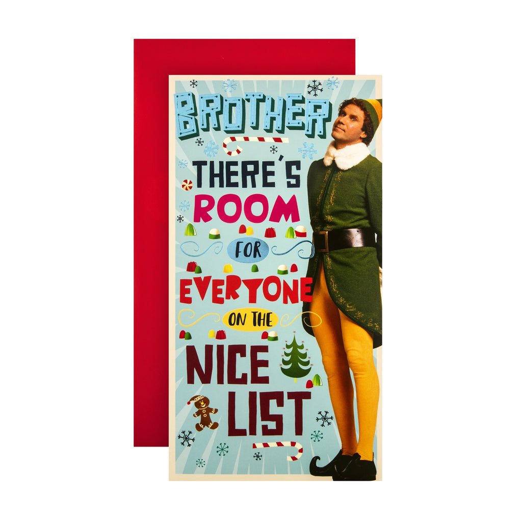 Christmas Card for Brother - Fun Elf Design