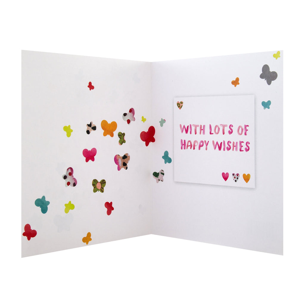 Recyclable Mother's Day Card - Contemporary Butterfly Design