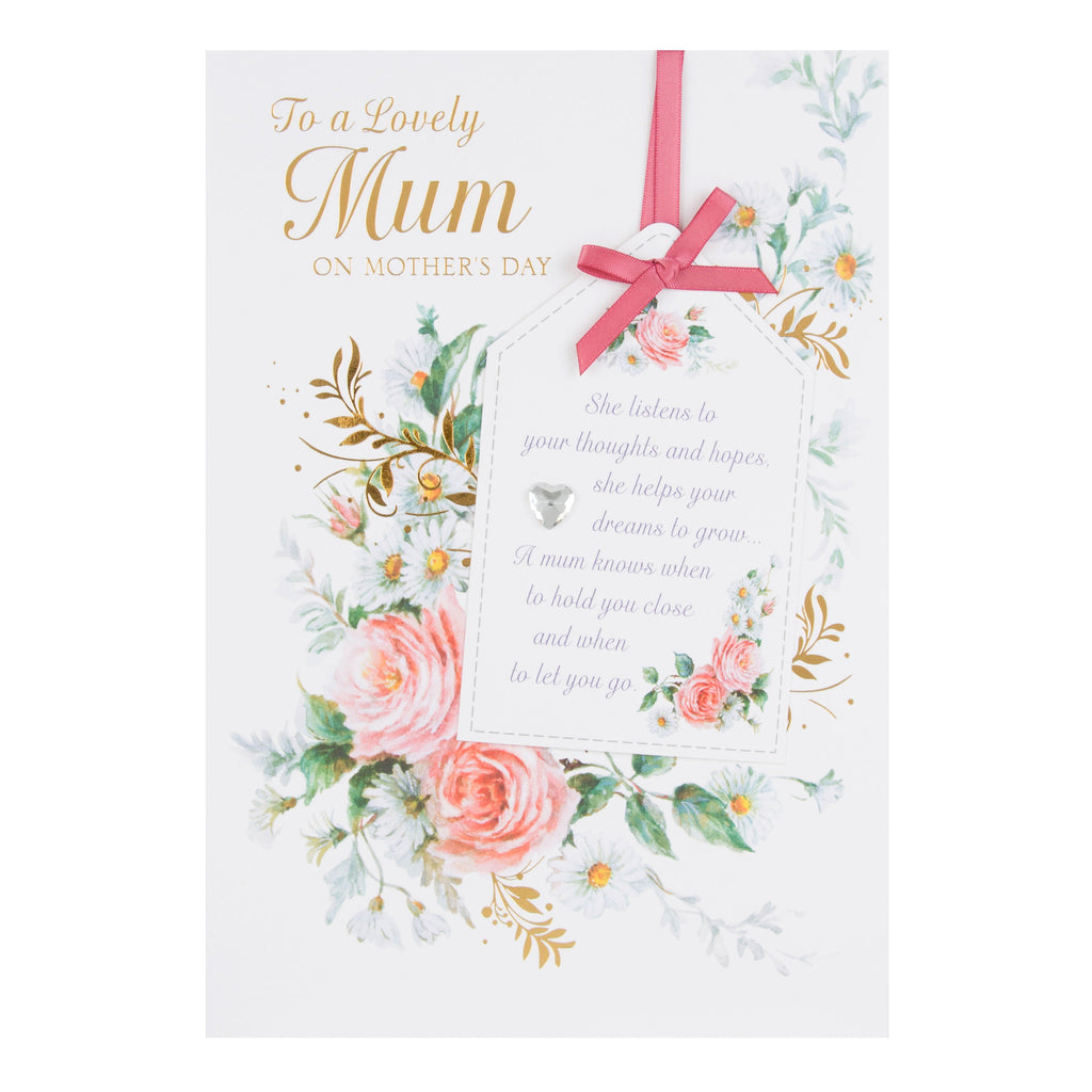 Mother's Day Card for Mum - Heartfelt Verse Design with Gold Foil