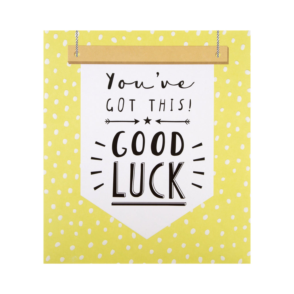 Good Luck Card - Contemporary Text Based Design