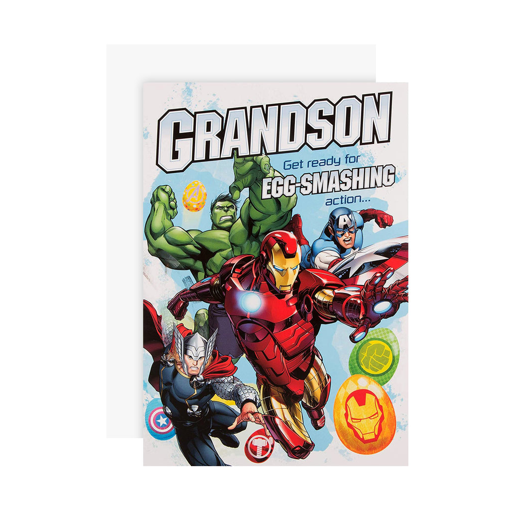 Easter Card for Grandson - Marvel Avengers Design