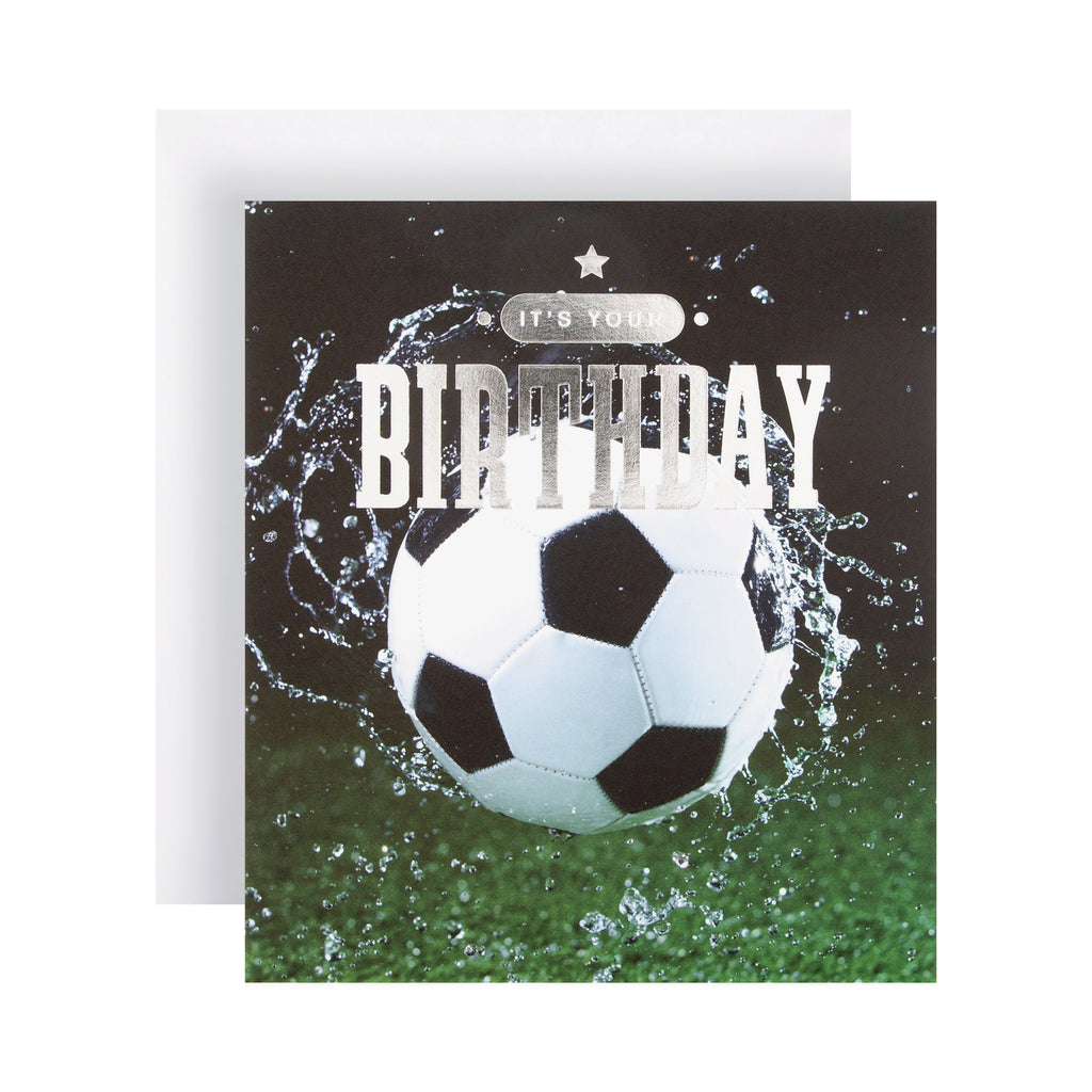 General Birthday Card - Photographic Football Design