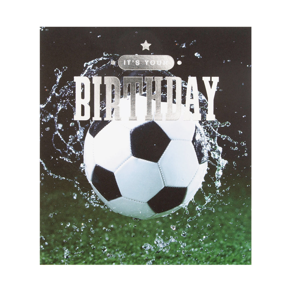 General Birthday Card - Photographic Football Design