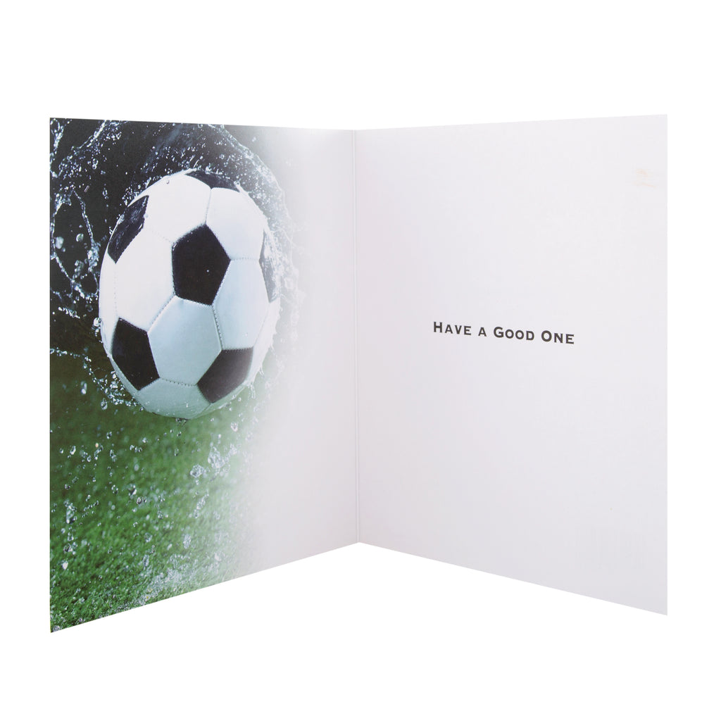 General Birthday Card - Photographic Football Design