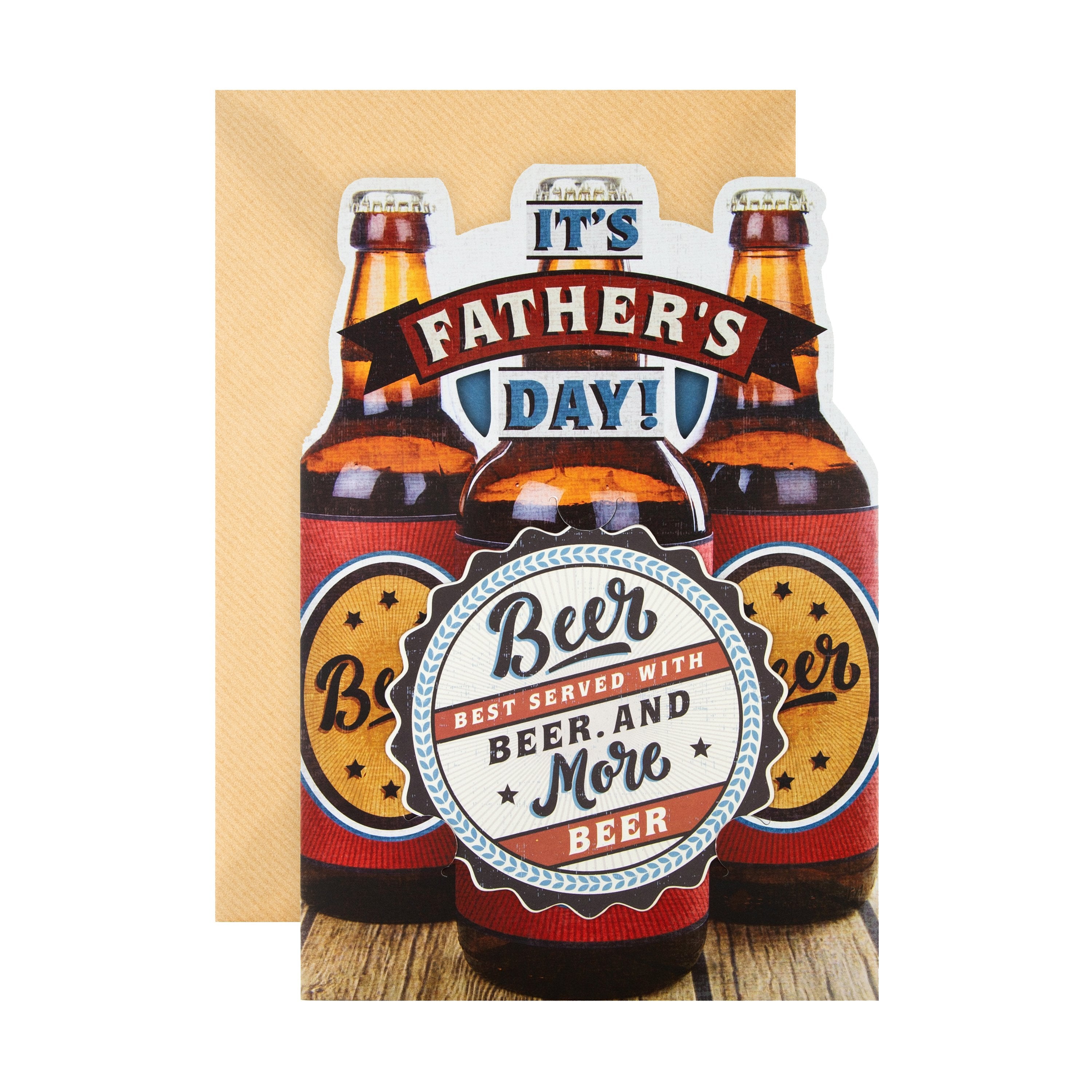 Father's Day Card - Contemporary Die-cut Photographic Design