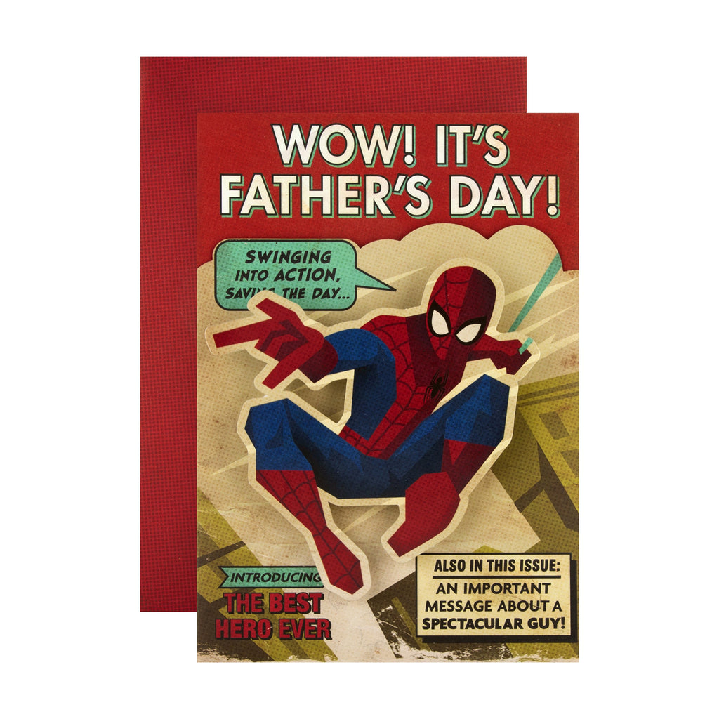 Father's Day Card - 3D Effect Marvel Spider-Man Design